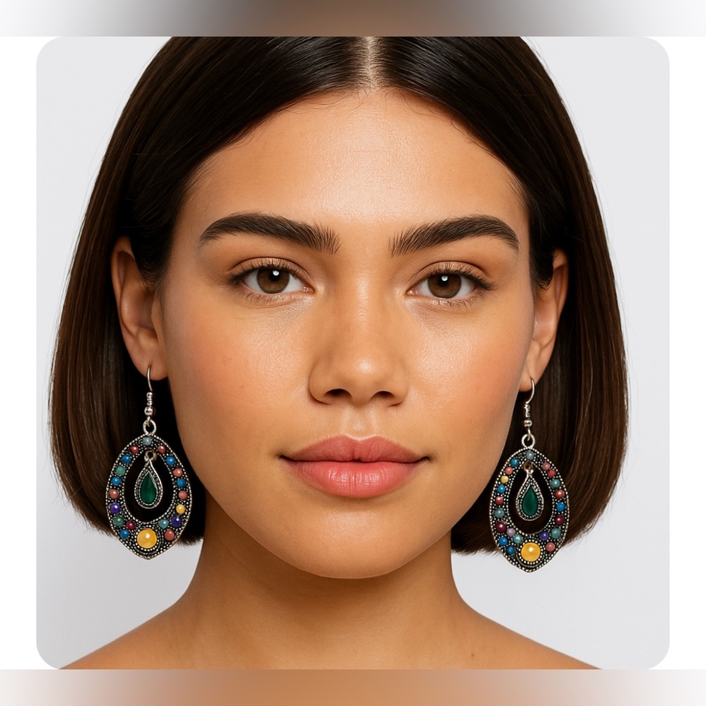 Multicolor Teardrop Earrings